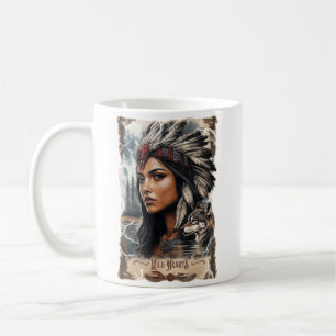Amerikanische Ureinwohner und Wolf - Vintages Desi Kaffeetasse