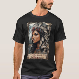 Amerikanische Ureinwohner und Wolf - Vintages Desi T-Shirt