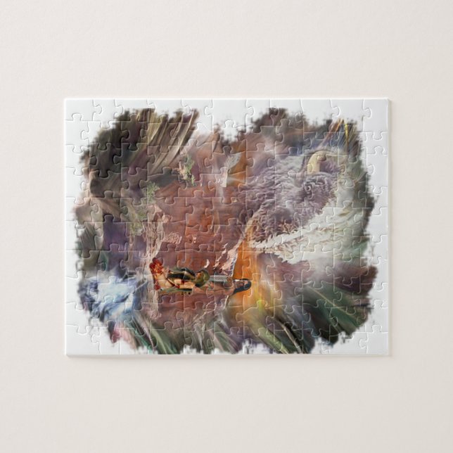 Amerikanische Ureinwohner Wedding Night Vignette Puzzle (Horizontal)