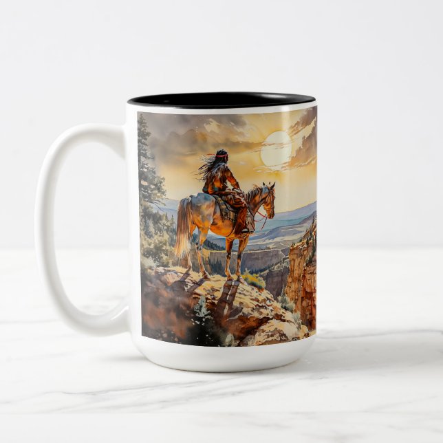 Amerikanische Ureinwohner Zweifarbige Tasse (Links)