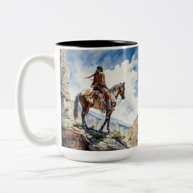 Amerikanische Ureinwohner Zweifarbige Tasse (Links)