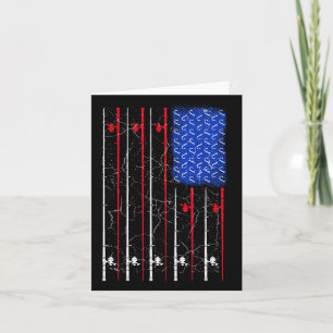 Amerikanische US-Flagge Angelrute Top Karte