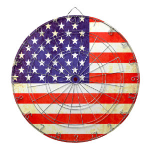 Amerikanische US-Flagge antiquierten Stil Dartboar Dartscheibe