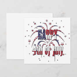 Amerikanische US Flagge Happy 4. Juli Mitteilungskarte