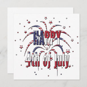 Amerikanische US Flagge Happy 4. Juli Mitteilungskarte