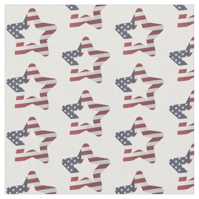 Amerikanische US Flagge Star Pattern Patriotic Stoff (Nahaufnahme)