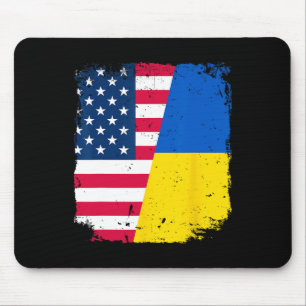 Amerikanische US-Flagge Ukraine Freundschaft Land Mousepad