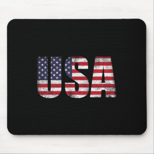 Amerikanische USA-Flagge 4. Juli Patriotische Männ Mousepad