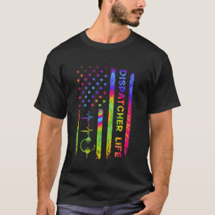 Amerikanische USA-Flagge 911-Dispatcher Vintage-Ti T-Shirt