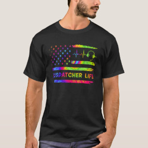 Amerikanische USA-Flagge 911-Dispatcher Vintage-Ti T-Shirt