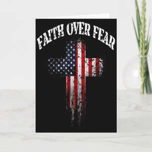 Amerikanische USA-Flagge Christliches Kreuz Glaube Karte