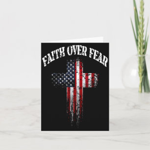 Amerikanische USA-Flagge Christliches Kreuz Glaube Karte