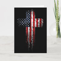 Amerikanische USA-Flagge Christliches Kreuz 