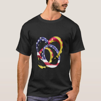 Amerikanische USA-Flagge Hochzeit Jubiläum Verlobu T-Shirt