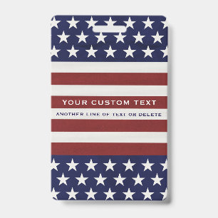 Amerikanische USA-Flaggen-patriotische am 4. Juli Ausweis