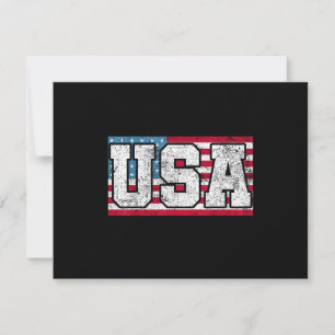 Amerikanische USA US Flagge 4. Juli Dankeskarte