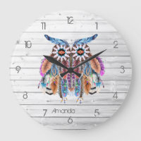 Amerikanische Uwl Dreamcatcher Großuhr