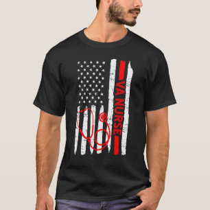 Amerikanische VA-Krankenschwester Stethoskop Cool T-Shirt