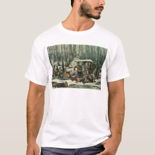 Amerikanische Waldszene - zuckernder Ahorn, 1856 T-Shirt