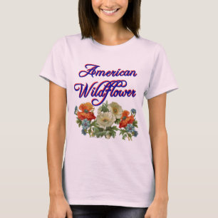 Amerikanische Wildblumen Patrioten-Gärtner Kunst T-Shirt