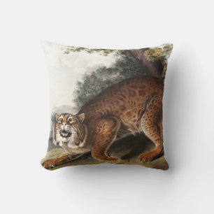 Amerikanische Wildkatze (Lynx Rufus) Illustration Kissen