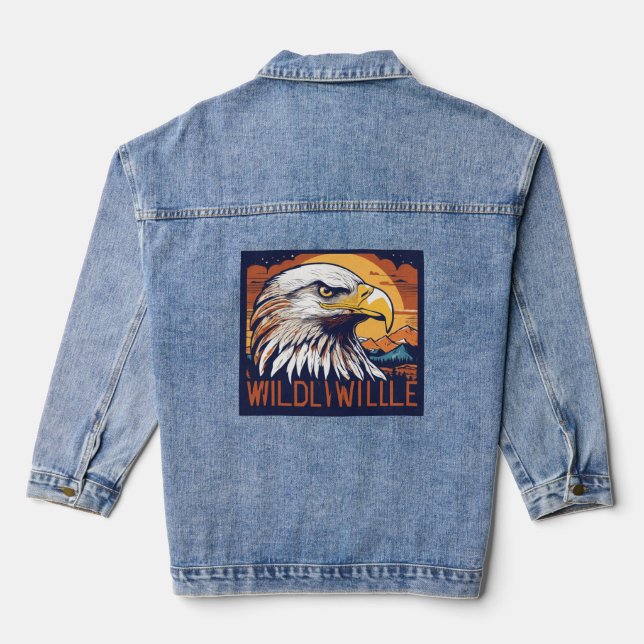 Amerikanische Wildtier-Wunder Jeansjacke (Rückseite)