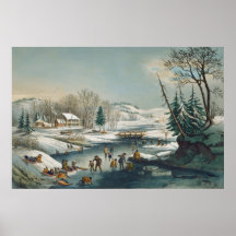 Amerikanische Winterszenen - F Palmer Fine Art Pos