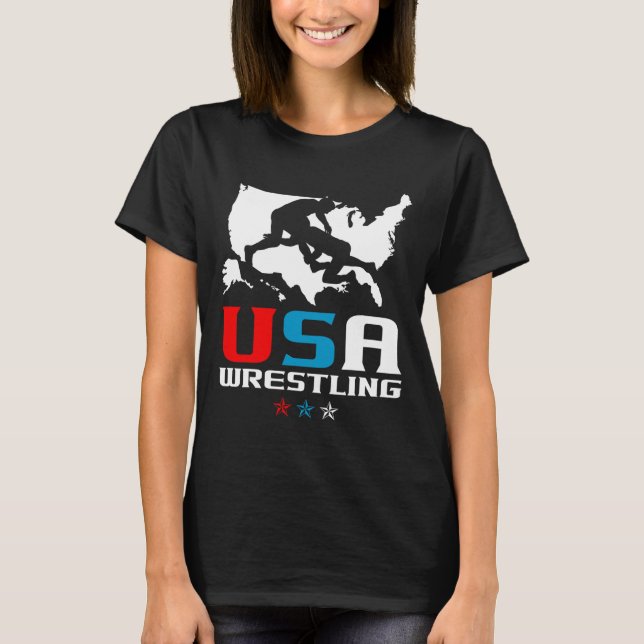 Amerikanische Wrestling Independence Day T-Shirt (Vorderseite)