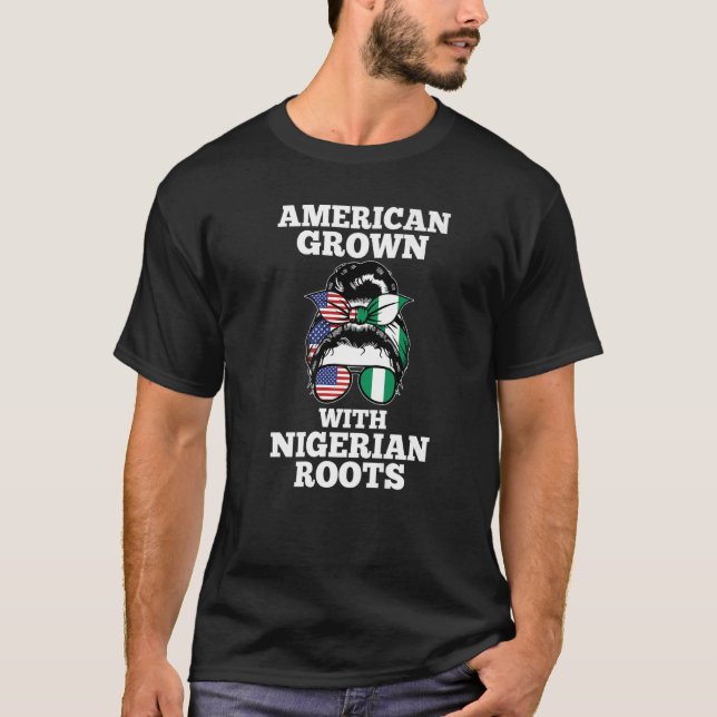 Amerikanische Wurzeln in Nigeria T-Shirt (Vorderseite)
