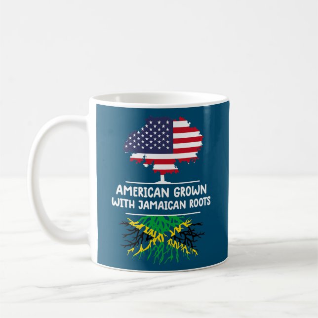 Amerikanische Wurzeln unter der Jamaikanischen Fla Kaffeetasse (Links)