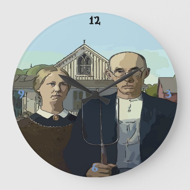 Amerikanische Zeit, berühmte Kunst Große Wanduhr (Vorderseite)