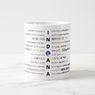 Amerikanische Zirkel - Sprachen Indianas 1 Jumbo-Tasse