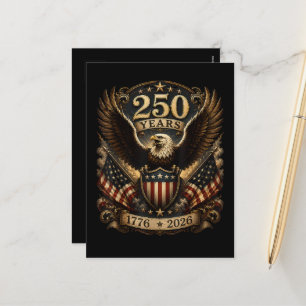 Amerikanischer 1776 2026 250. 4. Juli Patriotische Feiertagspostkarte