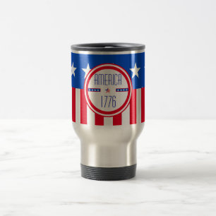 Amerikanischer 1776 patriotischer Reisetug Reisebecher