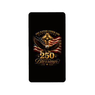 Amerikanischer 250. Jahrestag Patriotischer USA 4. Adressaufkleber
