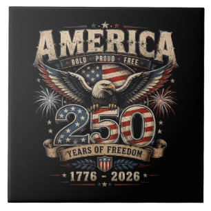 Amerikanischer 250. Jahrestag Patriotischer USA 4. Fliese