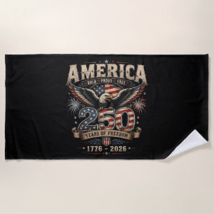 Amerikanischer 250. Jahrestag Patriotischer USA 4. Strandtuch