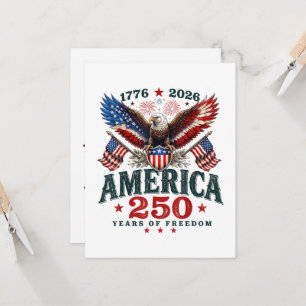Amerikanischer 250. Jahrestag USA Patriotisch 4. J Einladung