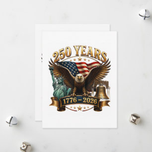 Amerikanischer 250. Jahrestag USA Patriotisch 4. J Feiertagskarte
