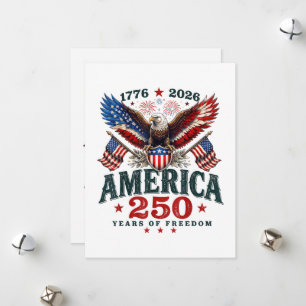 Amerikanischer 250. Jahrestag USA Patriotisch 4. J Feiertagskarte