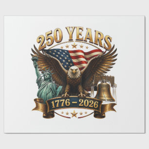 Amerikanischer 250. Jahrestag USA Patriotisch 4. J Geschenkpapier