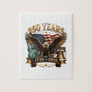 Amerikanischer 250. Jahrestag USA Patriotisch 4. J Puzzle