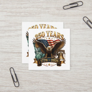 Amerikanischer 250. Jahrestag USA Patriotisch 4. J Quadratische Visitenkarte