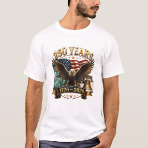 Amerikanischer 250. Jahrestag USA Patriotisch 4. J T-Shirt