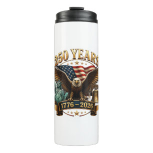 Amerikanischer 250. Jahrestag USA Patriotisch 4. J Thermosbecher