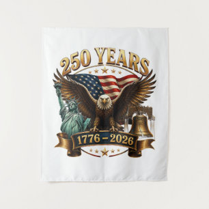 Amerikanischer 250. Jahrestag USA Patriotisch 4. J Wandteppich