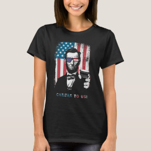 Amerikanischer Abraham Lincoln Augen Flagge Land T-Shirt