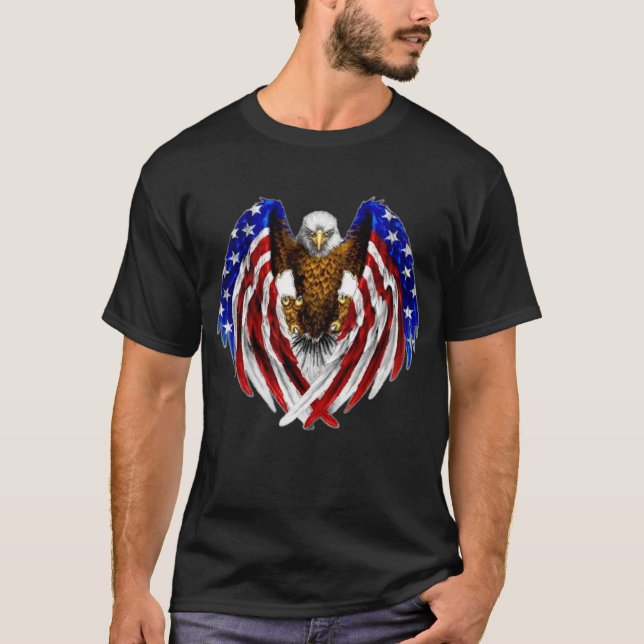 Amerikanischer Adler Frontal T-Shirt (Vorderseite)