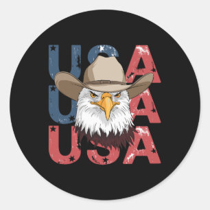 Amerikanischer Adler in den USA Flag Adler für Pat Runder Aufkleber