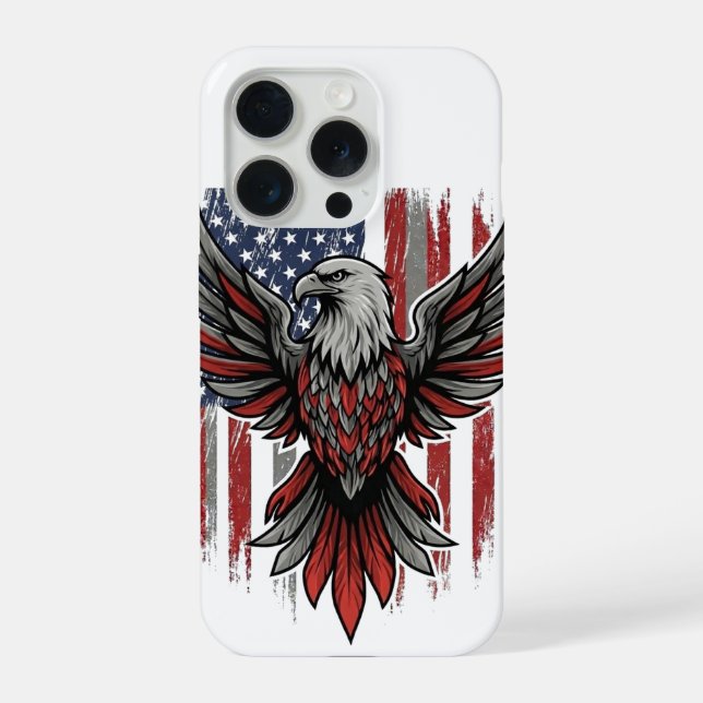 Amerikanischer Adler iPhone Hülle (Rückseite)